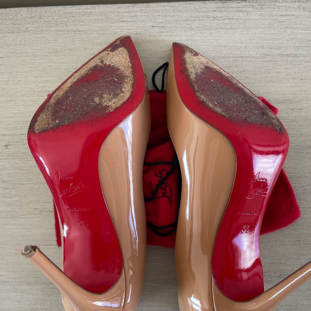 Christian Louboutin Pigalle Follies Patent Leather Nude (OBO) - Picture 7 of 12